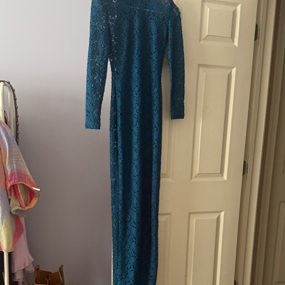 Nookie teal Roxanna gown NWT size small